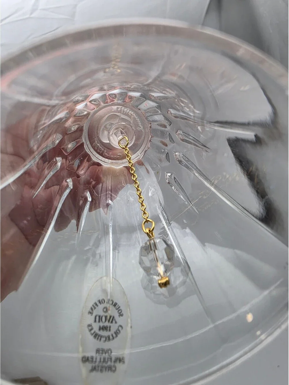 Goebel Glass Bell Figurine with Boy Holding Book